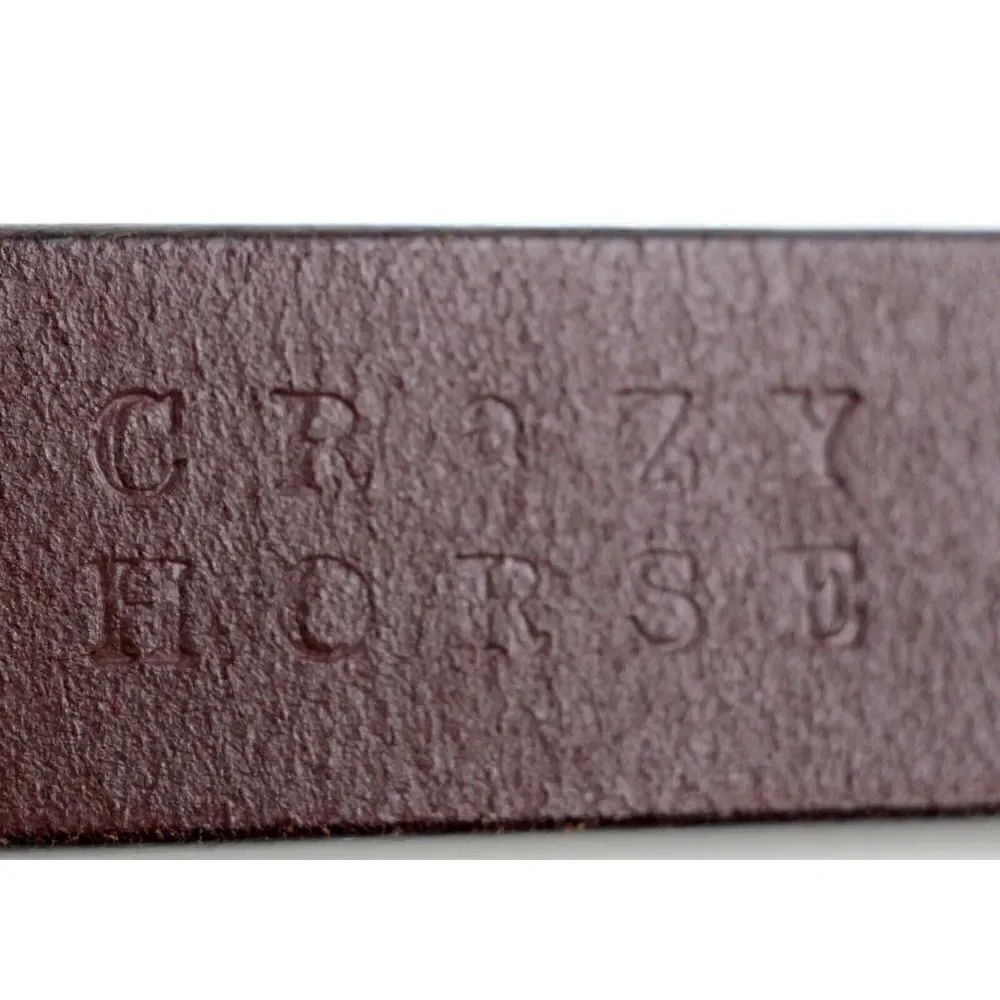 Crazy Horse BROWN GENUINE LEATHER 1 1/8
